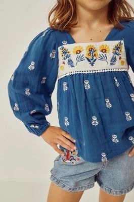 Zdjęcie produktu zippy bluzka dziecięca kolor granatowy wzorzysta Zippy