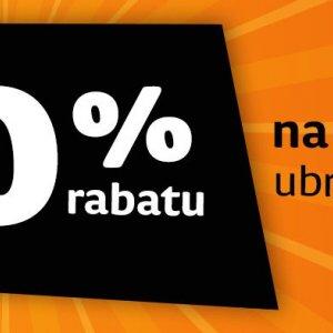 20% rabatu na wybrane ubrania i buty