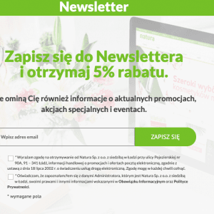 Zapisz się do Newslettera Drogerii Natura i odbierz 5% rabatu