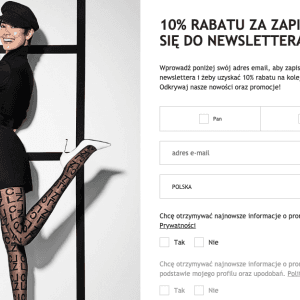 10% rabatu za zapisanie się do Newslettera