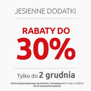 Rabaty na jesienne dodatki do -30%