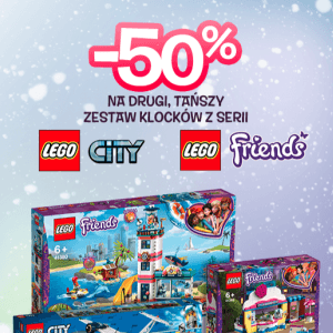 -50% na drugi, tańszy zestaw klocków