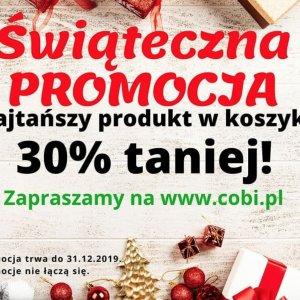 Najtańszy produkt w koszyku 30% taniej.