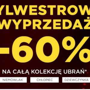 Sylwestrowa wyprzedaż na całą kolekcję ubrań -60%