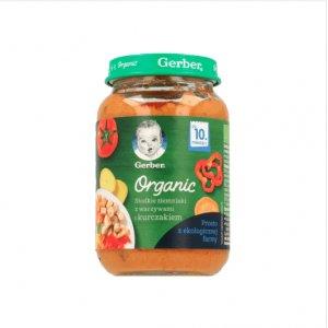 GERBER ORGANIC słodkie ziemniaki z warzywami i kurczakiem