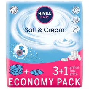 Nivea Baby Soft&Cream chusteczki 4x63 sztuki