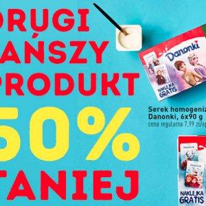 Danonki, drugi tańszy produkt 50% taniej