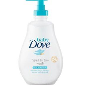 DOVE BABY RICH MOISTURE emulsja do mycia ciała i włosów -40%