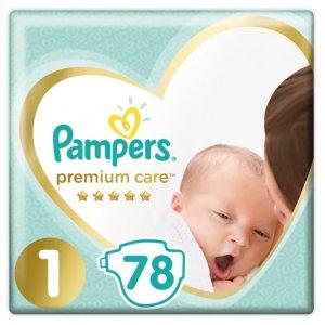 Pampers, Premium Care, pieluchy jednorazowe, rozmiar 1, 78 szt. -19%