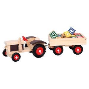 Bino Traktor z gumowymi kołami i przyczepą -21%