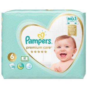 PAMPERS PREMIUM CARE, rozmiar 6, 38 pieluszki, 13kg+