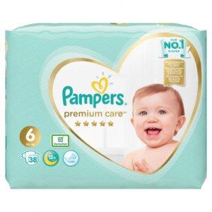 Pampers PREMIUM CARE, ROZMIAR 6, 38 pieluszek, 13KG+