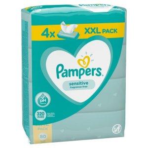 Pampers Chusteczki sensitive 4 x 80 szt. -35%