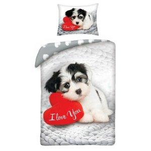 Dziecięca pościel bawełniana Love Dog -31%