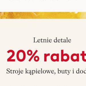 20% rabatu na stroje kąpielowe, buty i dodatki