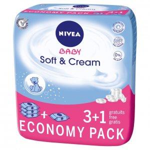 Nivea - Chusteczki Soft Care dla niemowląt, 4 x 63 sztuk