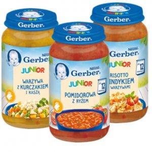 Danie lub zupka Gerber Junior, kup 3 i zapłać mniej