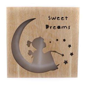 Drewniana świecąca dekoracja do zawieszenia Sweet dreams -35%