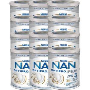 NESTLE NAN OPTIPRO Plus 3 HM-O -15% Zestaw 12x800g