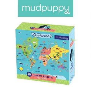 Puzzle podłogowe Jumbo Nasz Świat 25 elementów 2+ Mudpuppy -34%