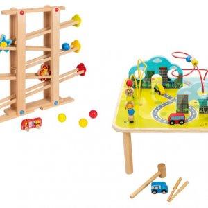 Hit cenowy - PLAYTIVE® Drewniany stół do zabawy lub tor kulkowy