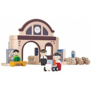 STACJA KOLEJOWA zestaw drewnianych figurek - PLAN TOYS -25%