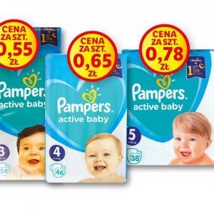 PAMPERS ACTIVE BABY Pieluszki, rozmiar 3, 4 lub 5 - drugi produkt -30%