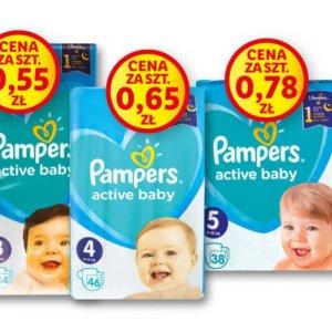 PAMPERS ACTIVE Pieluszki, rozmiar 3, 4 lub 5 - drugi produkt -30%