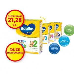 NUTRICIA Mleko Bebiko 2, 2R, 3 ,3R, 4 lub 5, XXL - drugi produkt -56%