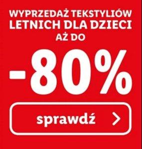 Wyprzedaż tekstyliów letnich dla dzieci w Lidlu Online do -80%