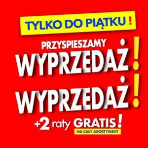 Wyprzedaż + 2 raty GRATIS