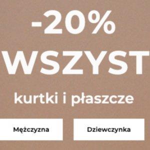 -20% na wszystkie kurtki i płaszcze