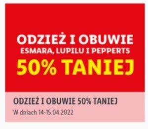 Odzież i obuwie Esmera, Lupilu, Pepperts 50% taniej
