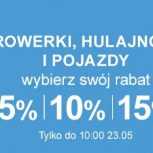 Rowerki, hulajnogi i pojazdy — wybierz swój rabat 5% 10% 15%