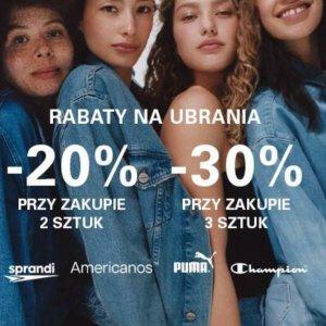 Rabaty na ubrania do -30%