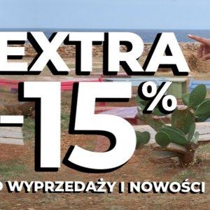 Extra -15% do wyprzedaży i nowości