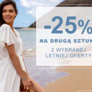 25% rabatu na drugą, tańszą sztukę z oferty letniej