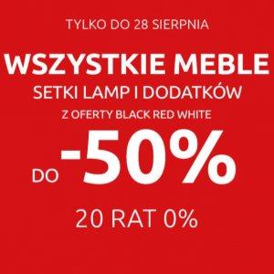 Wszystkie meble, lampy i dodatki w Black Red White do -50%