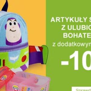 Artykuły szkolne z ulubionymi bohaterami z dodatkowym rabatem 10%
