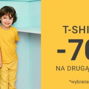 70% rabatu na drugi tańszy t-shirt