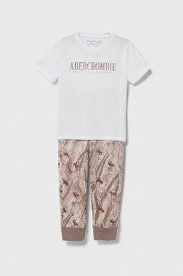 Zdjęcie produktu Abercrombie & Fitch piżama dziecięca kolor biały wzorzysta