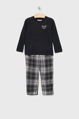 Zdjęcie produktu Abercrombie & Fitch piżama dziecięca kolor czarny gładka