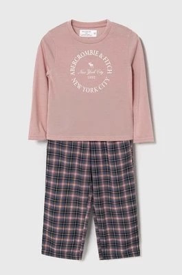 Zdjęcie produktu Abercrombie & Fitch piżama dziecięca kolor różowy wzorzysta