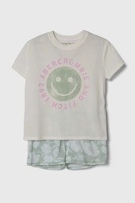 Zdjęcie produktu Abercrombie & Fitch piżama dziecięca kolor zielony wzorzysta