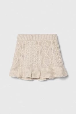 Zdjęcie produktu Abercrombie & Fitch spódnica dziecięca kolor beżowy mini prosta