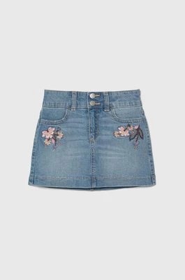 Zdjęcie produktu Abercrombie & Fitch spódnica jeansowa dziecięca kolor niebieski mini rozkloszowana
