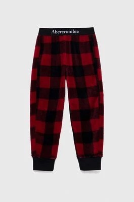 Zdjęcie produktu Abercrombie & Fitch spodnie piżamowe dziecięce kolor czerwony wzorzysta