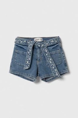 Zdjęcie produktu Abercrombie & Fitch szorty jeansowe dziecięce kolor niebieski z aplikacją regulowana talia