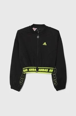 Zdjęcie produktu adidas bluza dziecięca JG D CROP BMBER kolor czarny z nadrukiem Adidas
