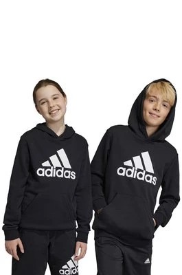 Zdjęcie produktu adidas bluza dziecięca U BL kolor czarny z kapturem wzorzysta Adidas
